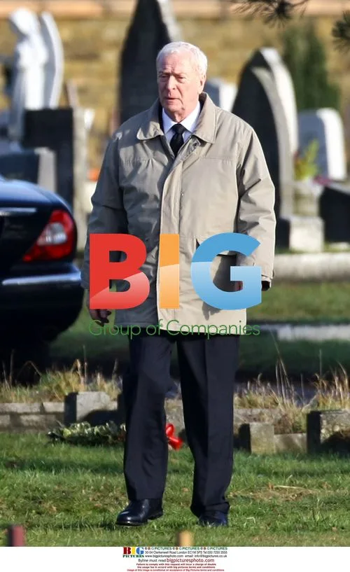 Michael Caine and Raza Jaffrey on set of "Harry Brown"
