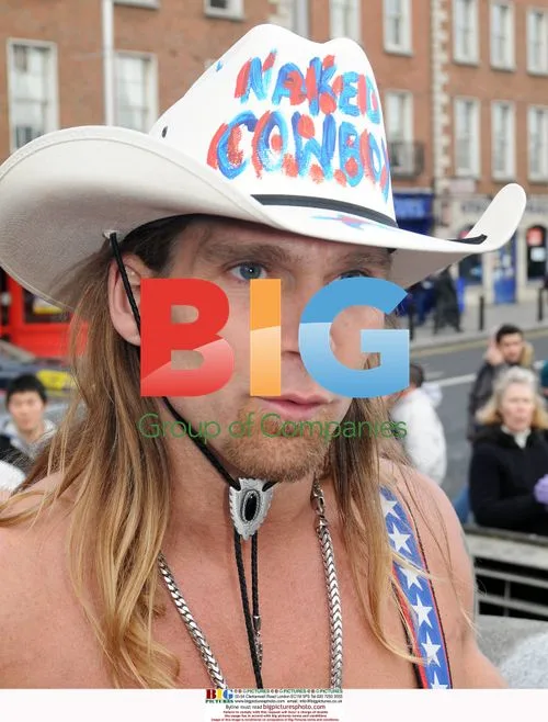 The Naked Cowboy launches Irish campaign in Dublin