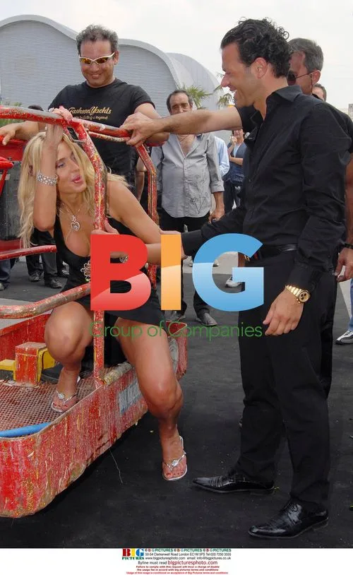 Fabrizio Politi with Valeria Marini at yacht launch
