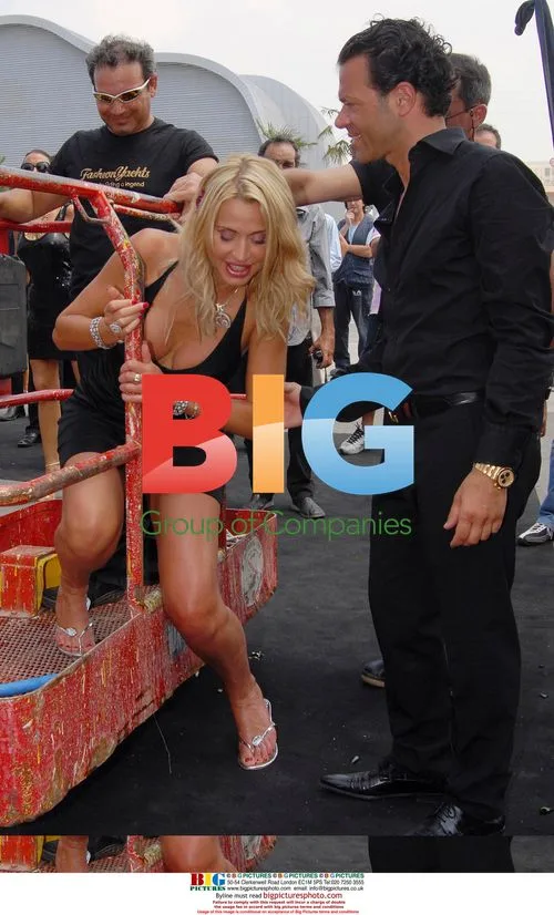 Fabrizio Politi and Valeria Marini at Yacht Launch