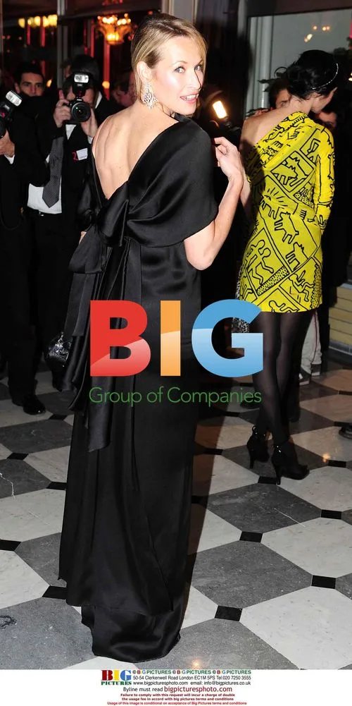 Estelle Lefebure and Essebag at Fashion Dinner for Aids in Paris