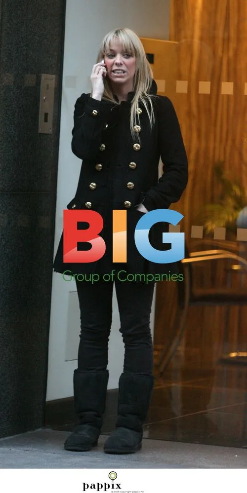Liz McClarnon Chatting on Phone in London