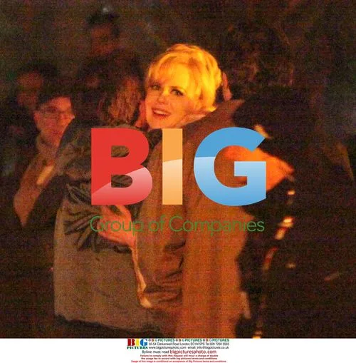 Nicole Kidman filming "Nine" with director and actor