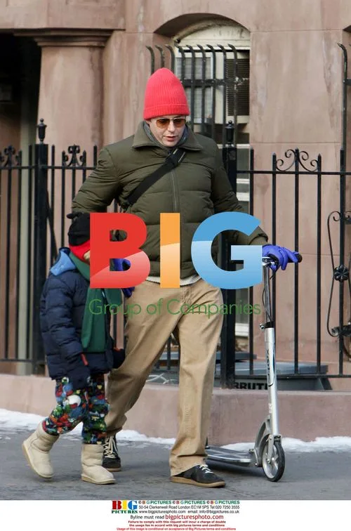 Matthew Broderick takes son to school