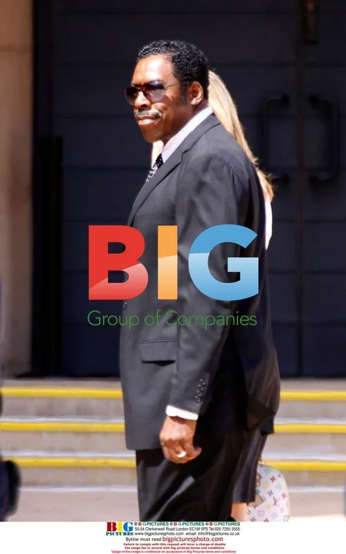 Ernie Hudson arrives at Farrah Fawcett funeral