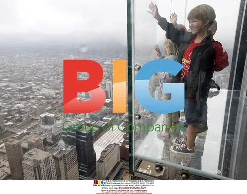 Boy Waves from Sears Tower Skydeck