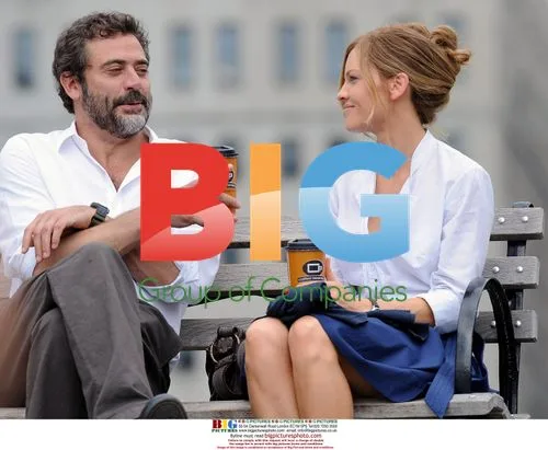 Jeffrey Dean Morgan and Hilary Swank on set of "The Resident"
