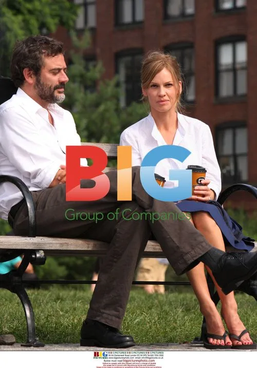 Jeffrey Dean Morgan and Hilary Swank on "The Resident" set