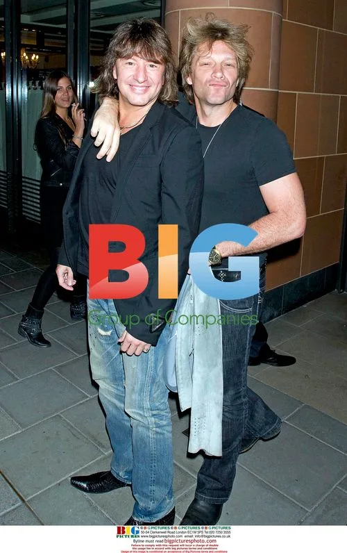 Jon Bon Jovi and Richie Sambora leaving Ciprianis