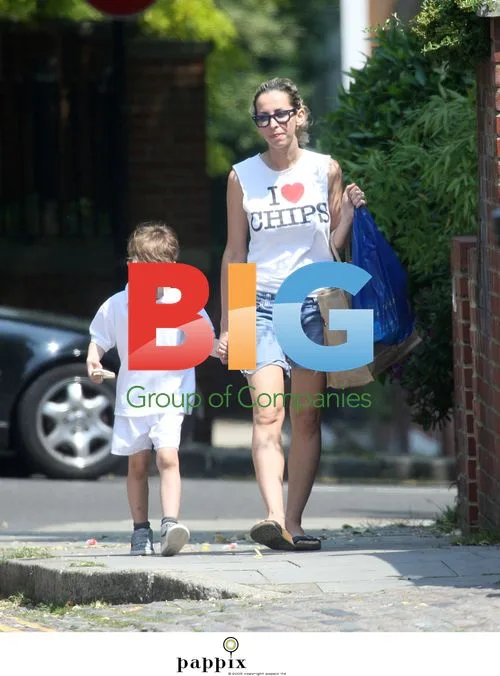 Natalie Appleton Shops with Son Ace