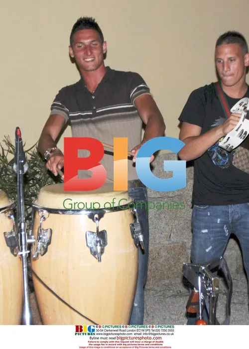 Federico Macheda plays drums in Sardinia