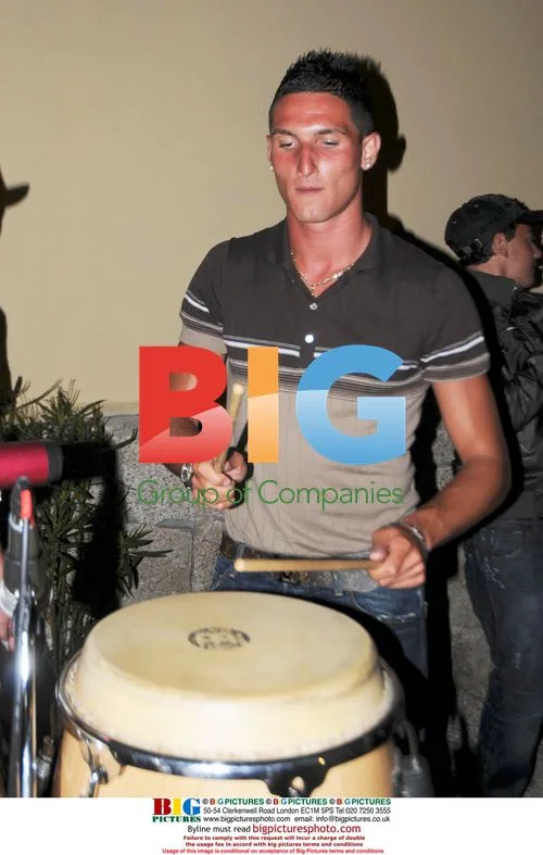 Federico Macheda plays drums in Sardinia