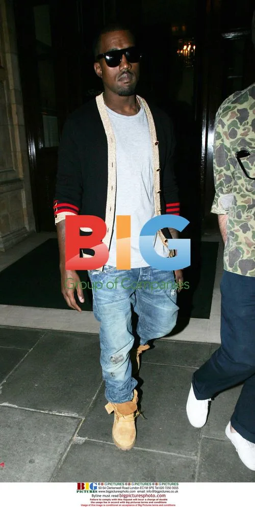 Kanye West leaves London hotel