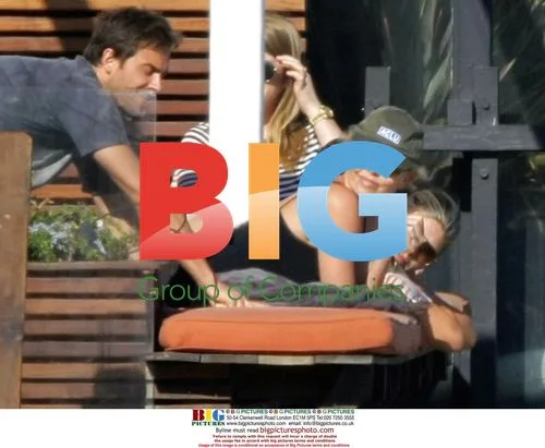 Charlize Theron and Stuart Townsend relax in Malibu
