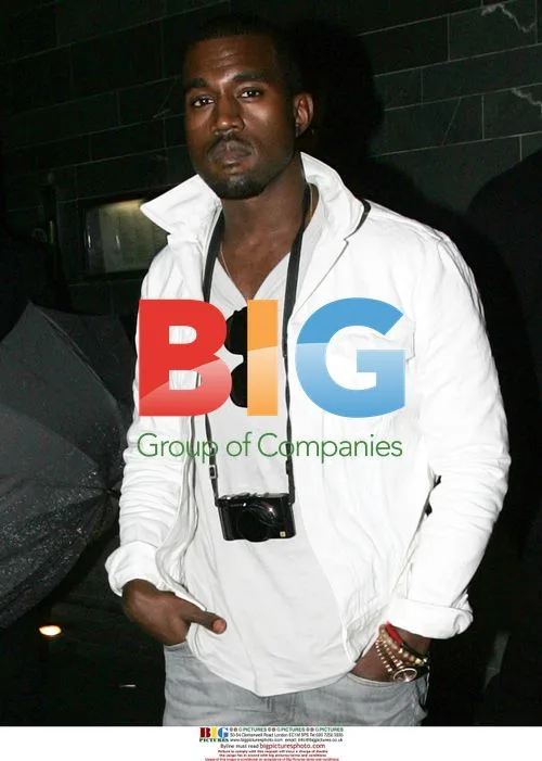 Kanye West leaving Hakasans in London