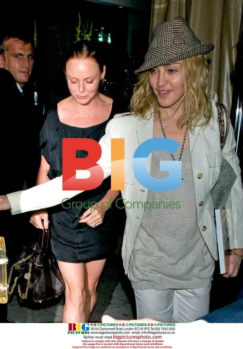 Madonna and Stella McCartney leaving restaurant