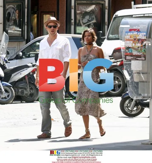 Justin Chambers and wife sight seeing in Rome