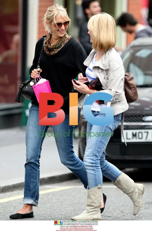 Actresses Ali Bastian and Sarah Baxendale in London