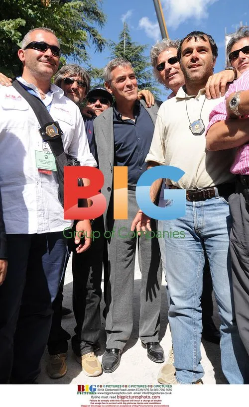 George Clooney and Bill Murray visit Italy earthquake region
