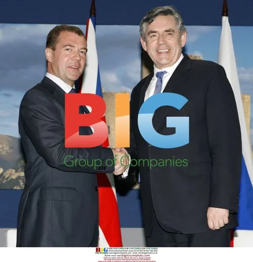 PM Brown and Pres. Medvedev at G8 Summit