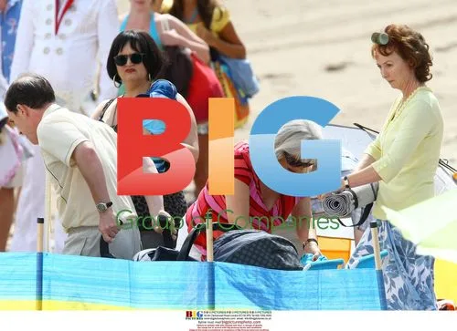 Gavin and Stacey TV show filming on beach
