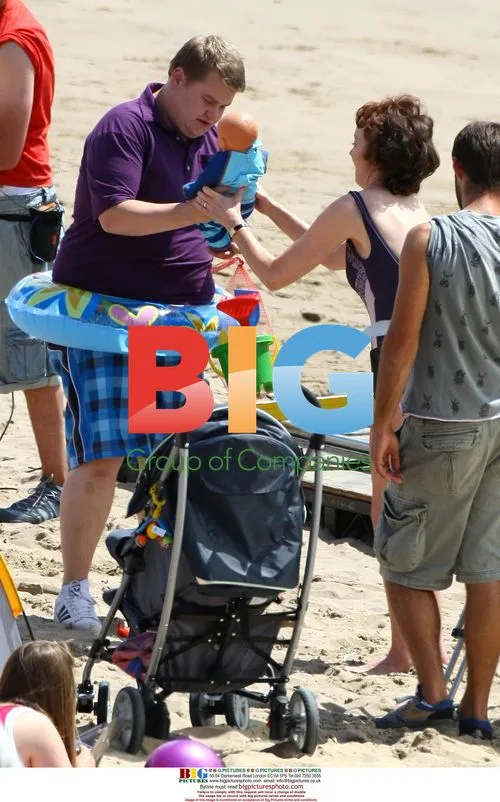 Gavin and Stacey filming on beach