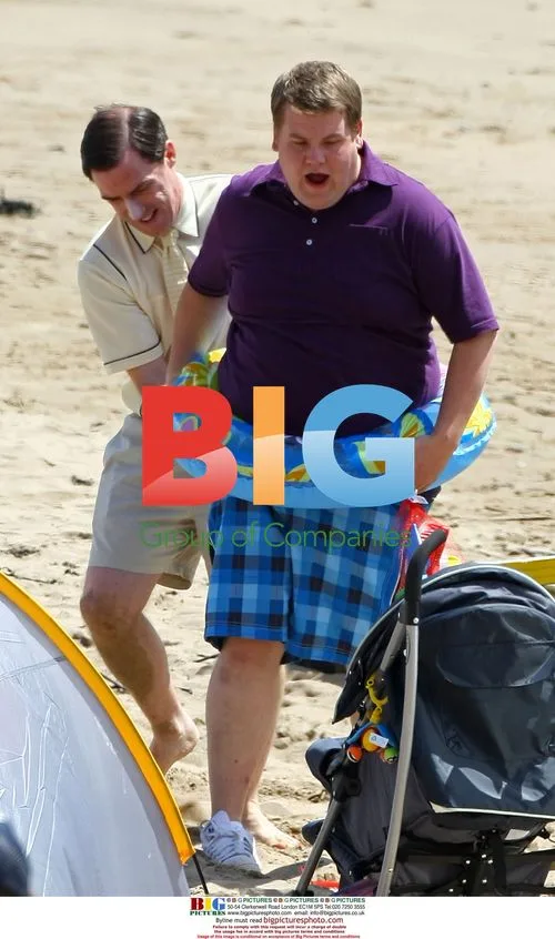 Gavin and Stacey filming on the beach