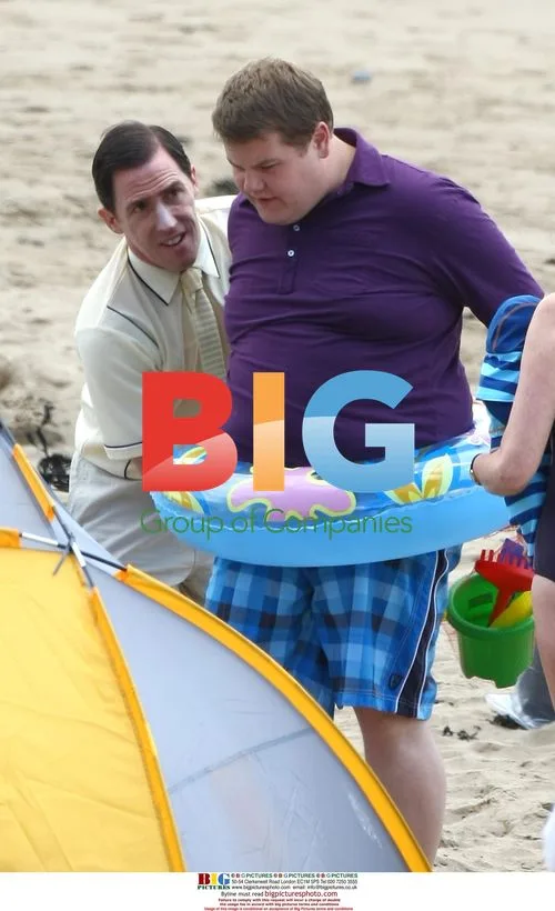 TV show 'Gavin and Stacey' filming on beach