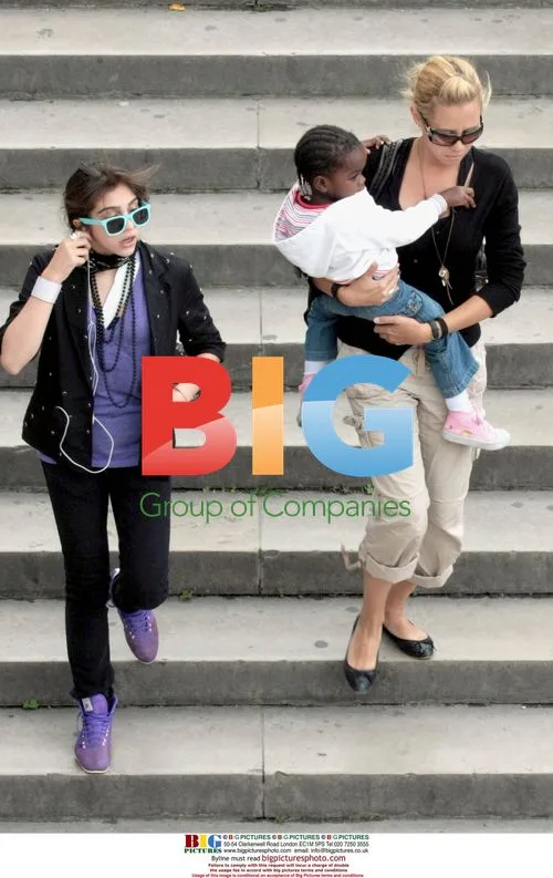 Madonna's Children Stroll in Paris
