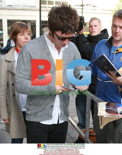 Noel Gallagher arrives at Radio One studios