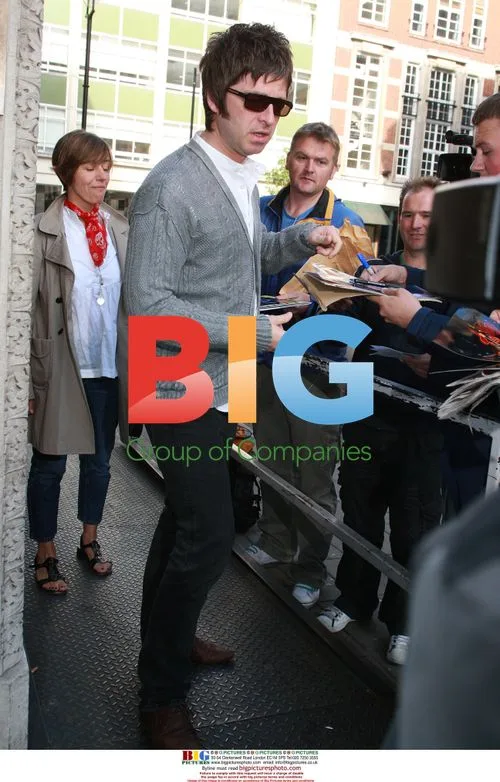 Noel Gallagher Arrives at Radio One Studios