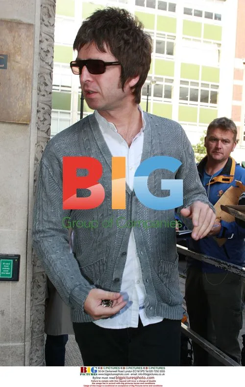 Oasis' Noel Gallagher arrives at Radio One