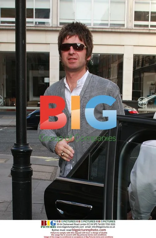 Noel Gallagher arrives at Radio One studios