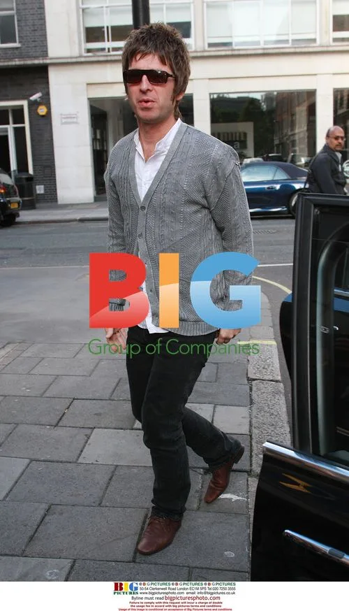 Noel Gallagher Arrives at Radio One Studios