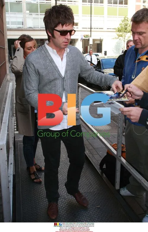 Noel Gallagher arrives at Radio One studios