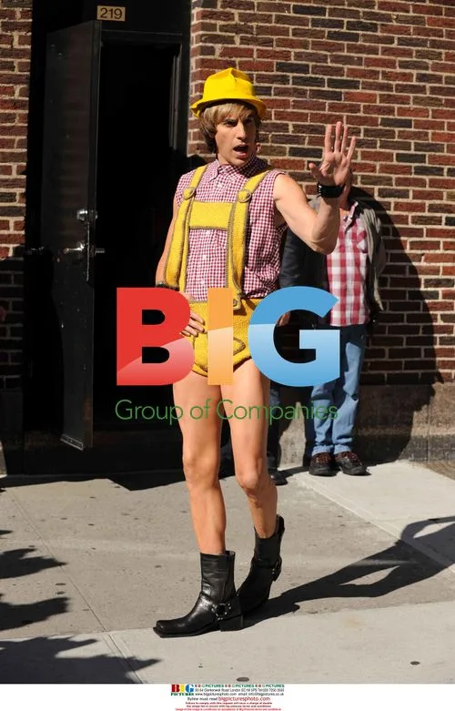 Sacha Baron Cohen as Bruno at Letterman