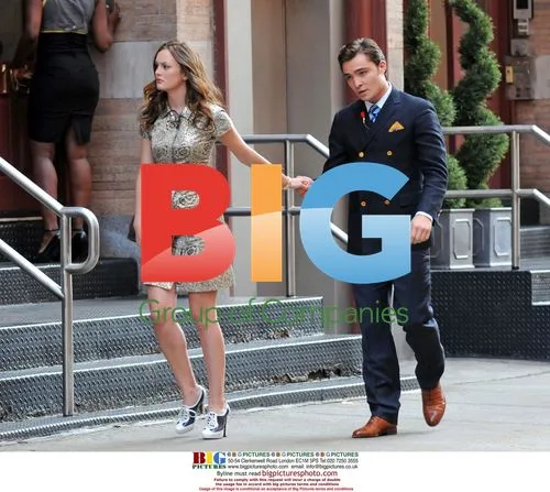 Gossip Girl stars on set in Soho