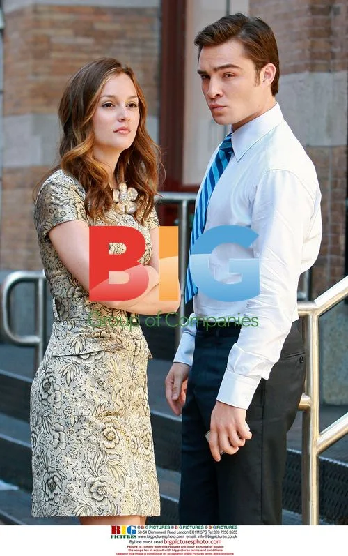 Leighton Meester and Ed Westwick film "Gossip Girl"