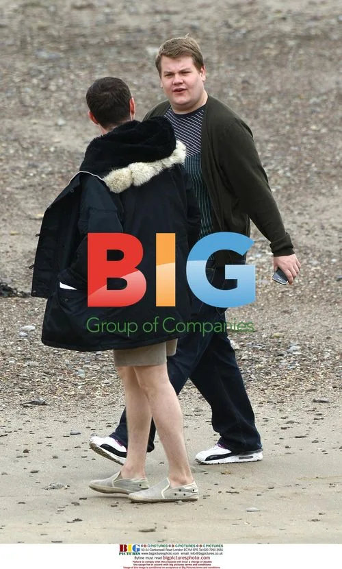 Matthew Horne and James Corden filming Gavin And Stacey