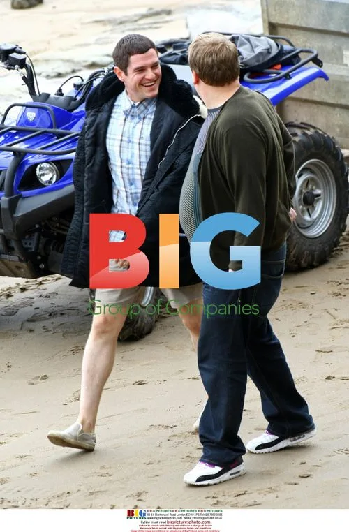 Matthew Horne and James Corden on set of Gavin And Stacey