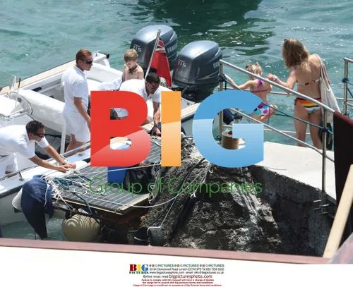 Steffi Graf on holiday with children