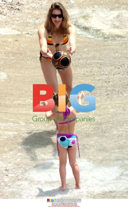 Steffi Graf and Kids on Italian Beach