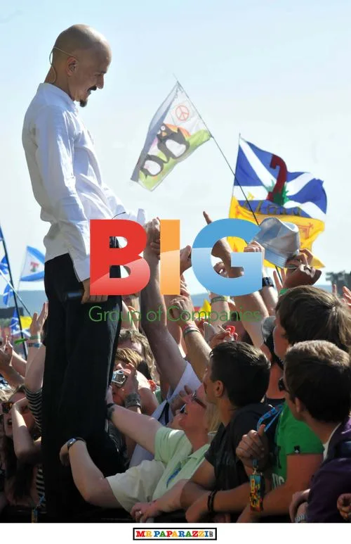 James' Tim Booth on Stage at T in the Park