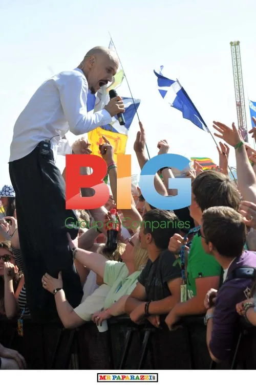 James' singer Tim Booth performs at T in the Park