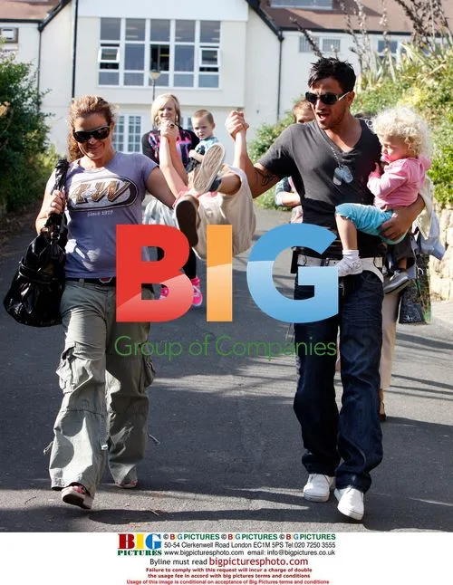 Peter Andre with family at Hastings theme park