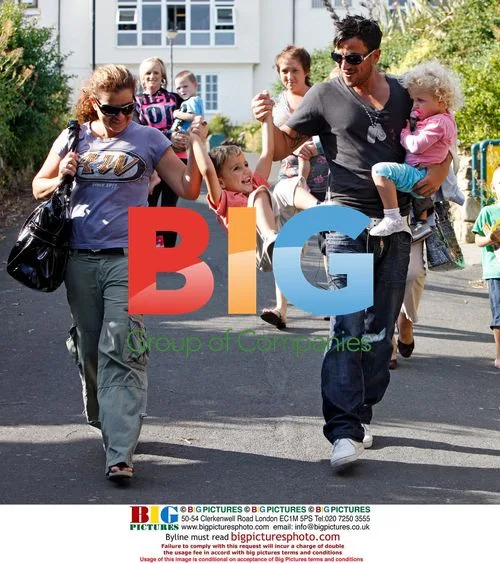 Peter Andre with family at Theme Park