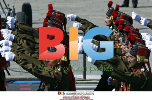 Indian soldiers march in Bastille Day parade