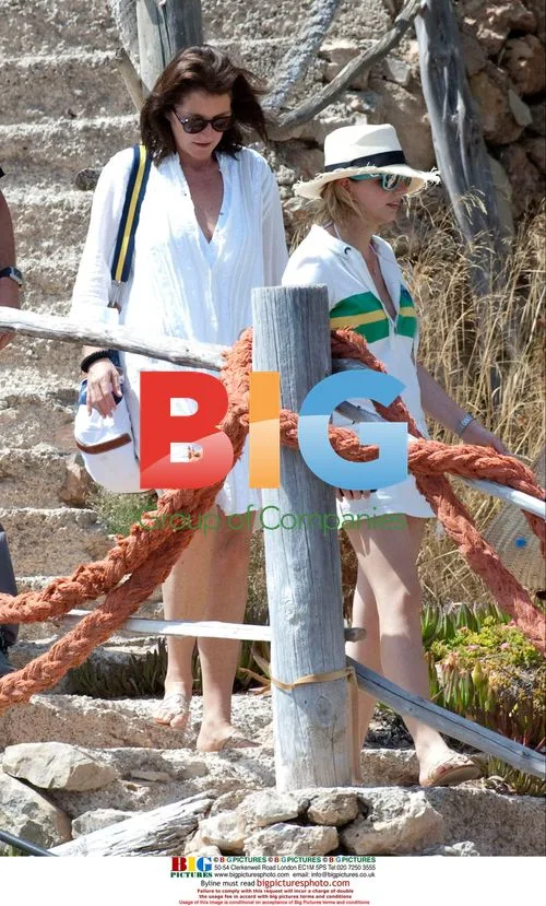 Cécilia Attias on holiday with family in Ibiza