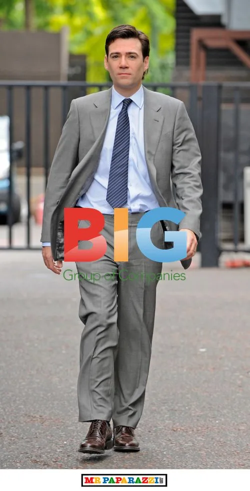 Health Secretary Andy Burnham Leaving GMTV Studios