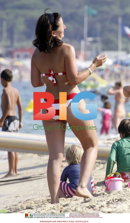 Davina McCall on Saint Tropez Beach